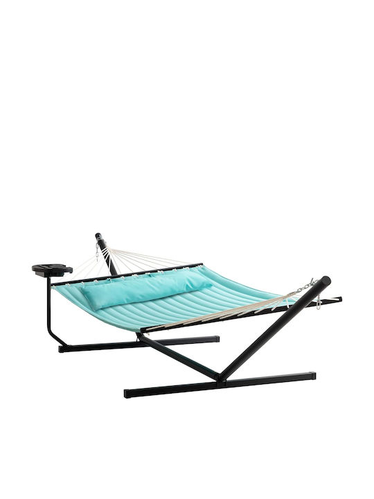 Hammock Aiură King Size material textil cu suport Gri 350x120x74buc
