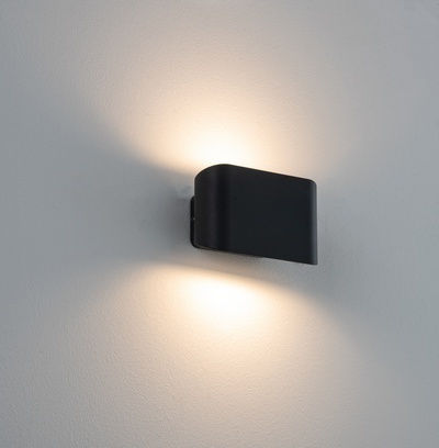 Zambelis Lights Стенен Външен Плафон LED IP54 11W с Топло бяло Светлина Двоен лъч 10x16x7.7εκ.