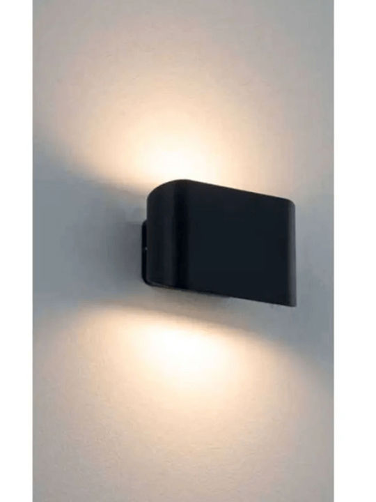 Zambelis Lights Wall-Mounted Outdoor Ceiling Light LED IP54 11W with Warm White Light Double Beam 10x16x7.7εκ.