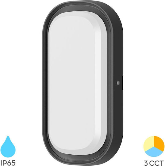 Braytron Wall-Mounted Outdoor Turtle Light LED IP65 18W with Adjustable White Light 26.7x13.7x4.6εκ.