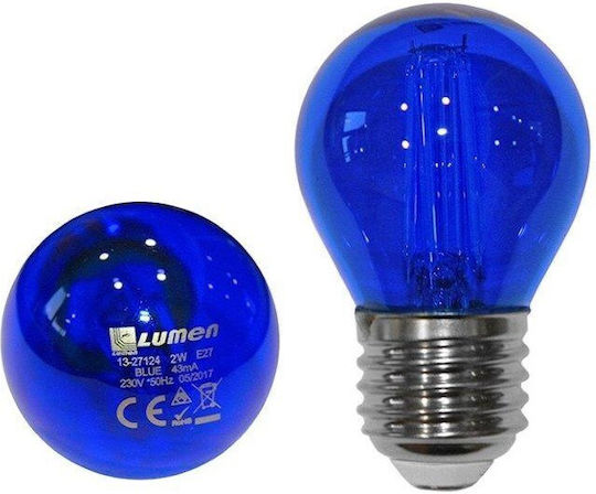 Adeleq LED Bulb 2W 75mm for Socket E27 and Shape G45 Green 180lm