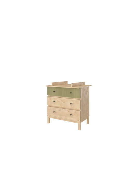 Baby Dresser with 3 Drawers Brown 70x50x