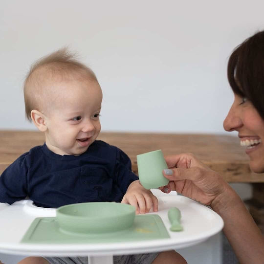 Ezpz Feeding Set Tiny made of Silicone Green 3pcs