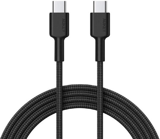 Aukey USB 2.0 Cable USB-C male - USB-C 60W Μαύρο 0.9m CB-CD45