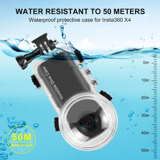 Puluz Waterproof Diving Case Protection Case for Insta360 X4 PU977T