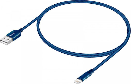 Yenkee Плетена USB-A към Lightning кабел Син 1м (YCU 611 BE)