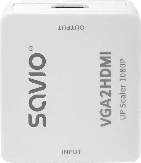 Savio Μετατροπέας VGA male σε HDMI female Λευκό 1τμχ CL-110