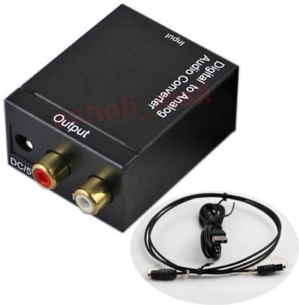 Converter RCA / Toslink Female to RCA 2x Female 1 Piece
