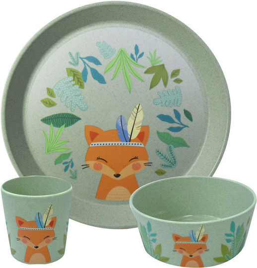 Koziol Feeding Set Harry made of Plastic Green 3pcs for 6+ months