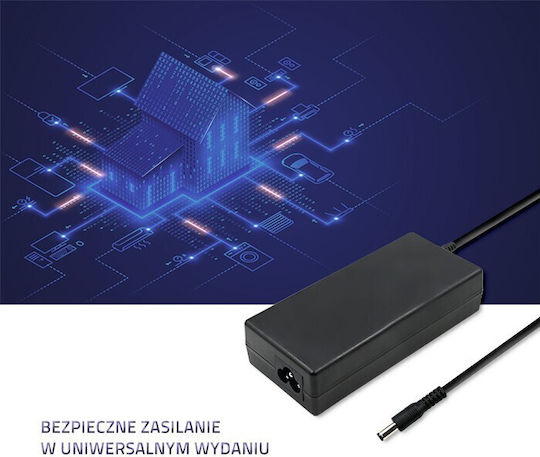 Qoltec Универсален Зарядно за лаптоп 60W 12V 5Спецификация с Отделяем Кабел за Захранване