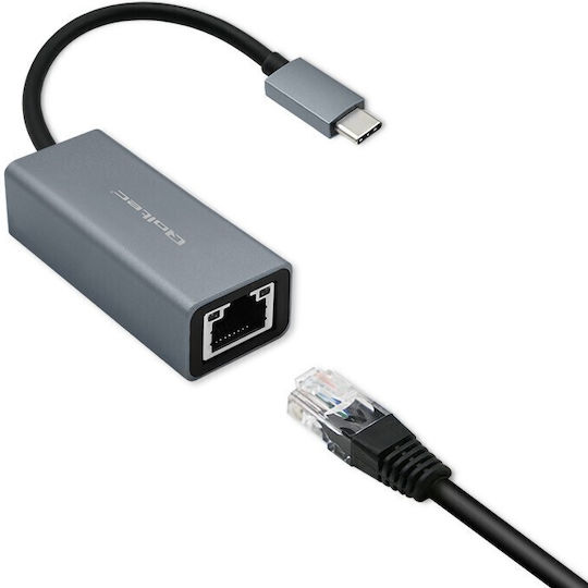 Qoltec Usb-c To Rj45 Ethernet Adapter 1000mbps Aluminum Case
