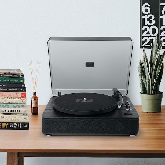 Muse MT-106 WB Turntables with Preamp and Built-in Speakers Black