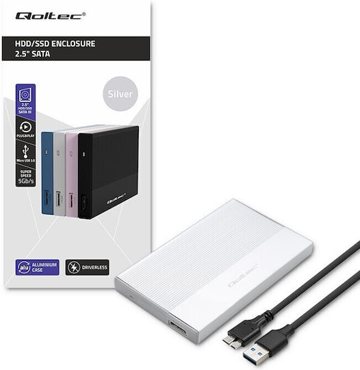 Qoltec 52278 Θήκη Προστασίας Ασημί