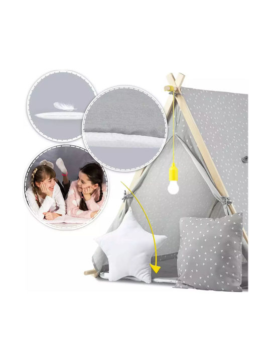 Nukido Kids Indian Play Tent Gray for Ages 3 and Up
