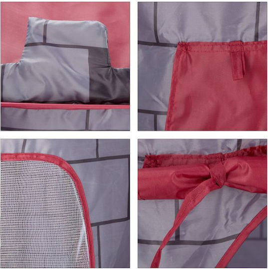 Relaxdays Cort pentru Copii Castelul Pop Up Castelul Cavalerului Gri