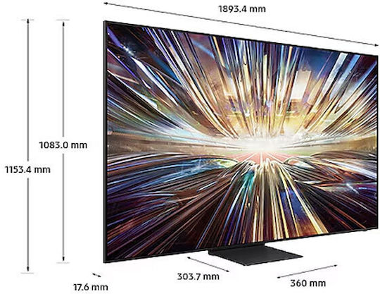 Samsung Smart Τηλεόραση 85" 8K UHD Neo QLED QN800D HDR (2024) QE85QN800DTXXH