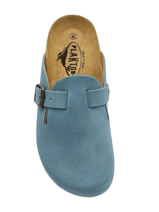 Afelpado Leder Damen Hausschuhe Hellblaue