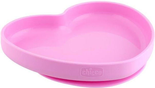Chicco Παιδικό Πιάτο Φαγητού από Σιλικόνη Ροζ