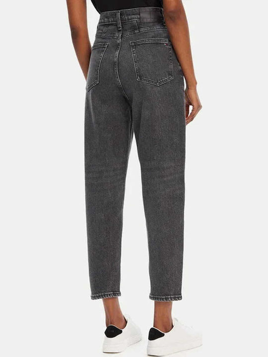 Hoch tailliert Damenjeans in Mom-Passform Gray