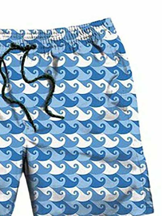 Ανδρικό Μαγιό Σορτς Blue με Σχέδια
