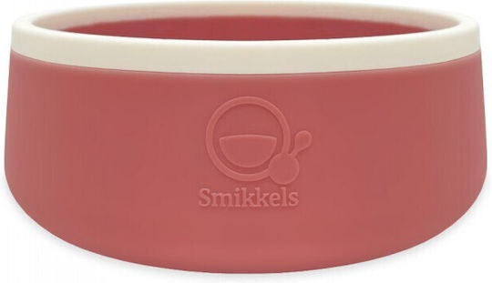 Smikkels Παιδικό Μπωλ Φαγητού από Σιλικόνη Ροζ