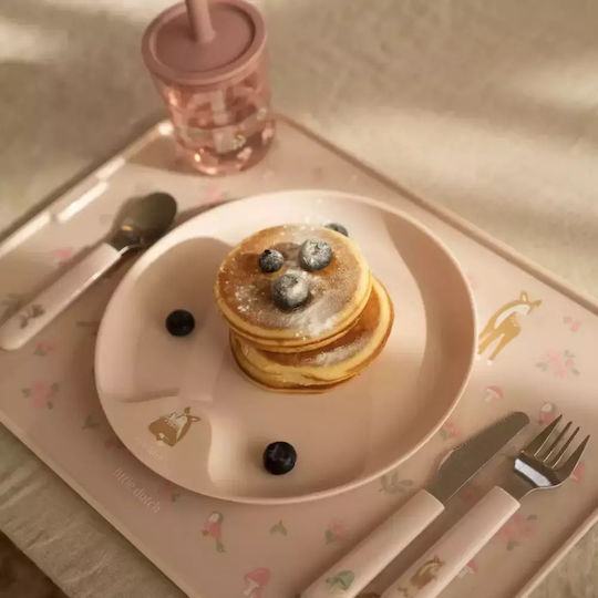 Little Dutch Baby Food Plate Mio Fairy Garden made of Plastic Pink