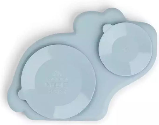 Done by Deer Baby Food Plate Stick Stay made of Silicone Blue