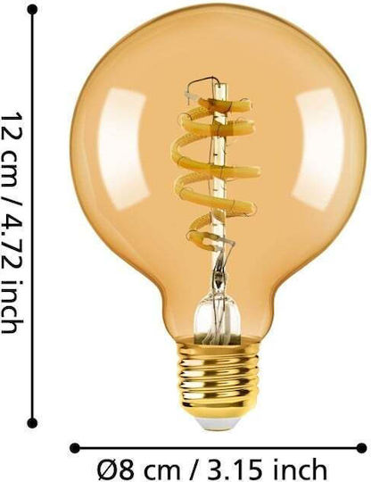 Eglo Λάμπα LED 4.9W για Ντουί E27 και Σχήμα G80 Ρυθμιζόμενο Λευκό 360lm Dimmable