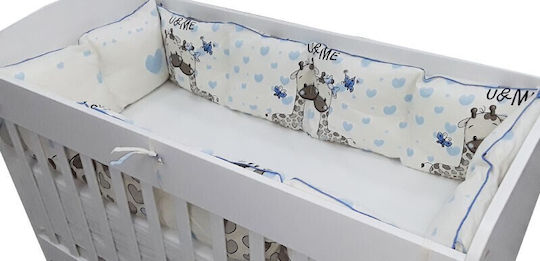Beboulino Crib Bumpers Classic Inside U&Me Blue 70x140cm