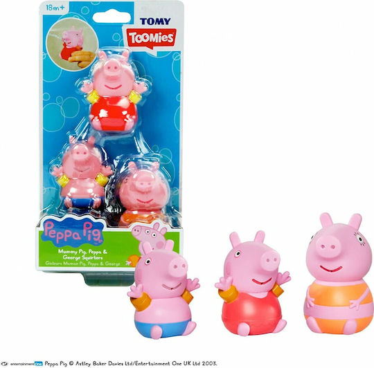 Tomy Toomies Peppa Pig Squirters Water Faces for 18++ Months (Various Designs/Assortment of Designs) 3pcs
