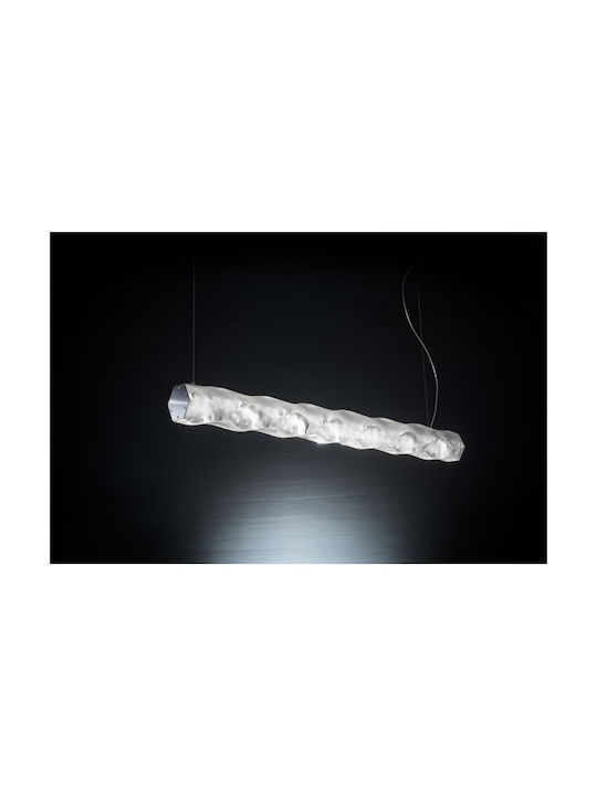 Slamp Hugo Pendant Light White Rail 100cm