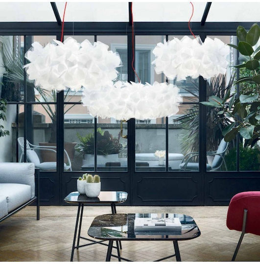 Slamp Clizia Large Lumina Suspendată Neagră Cu Cristale Pentru 4 Becuri E27 78 cm