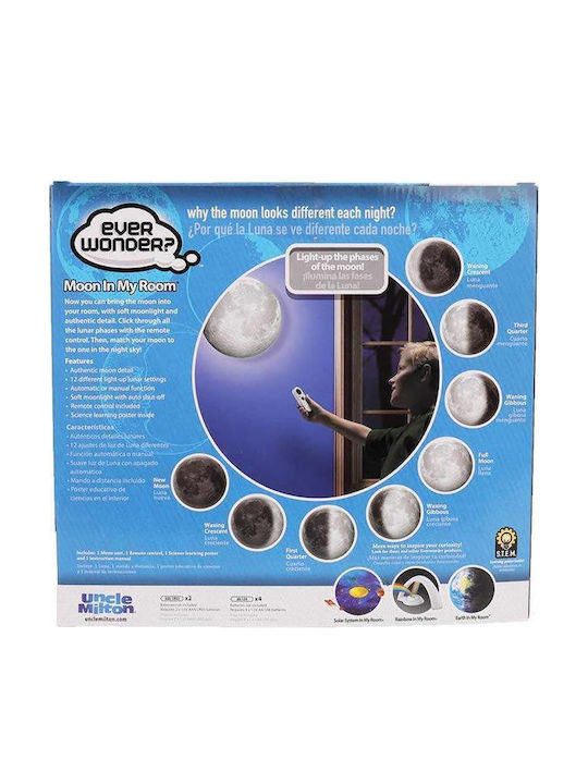 Uncle Milton Plastic Kids Wall Light Moon