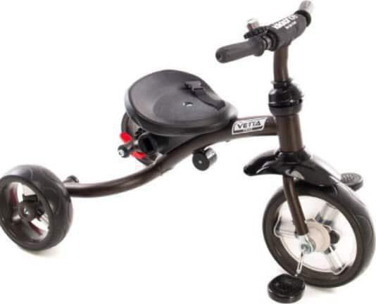 Kikka Boo Kids Tricycle Bicycle Melange Convertible with Storage Space, Tent & Parental Handle for 2-6 Years Brown