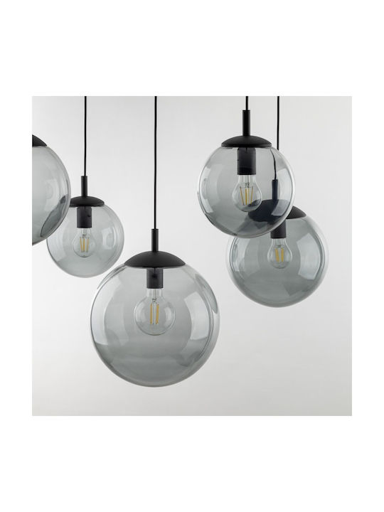 TK Lighting Hängelampe Gray für 5 Lampen E27 400x400cm.