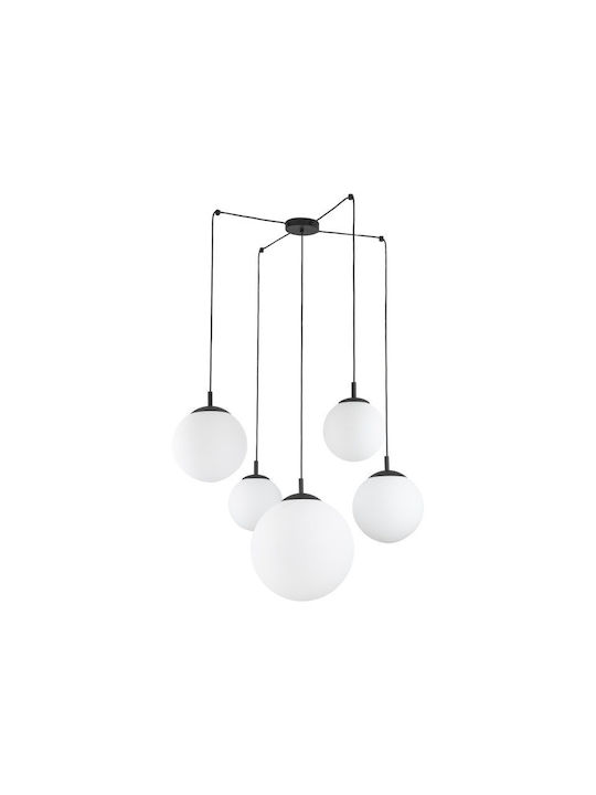 TK Lighting Hängelampe Gray für 5 Lampen E27 400x400cm.