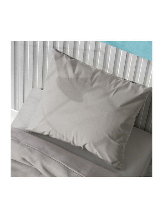 Dimcol Solid Baby Cotton Pillowcase Gray 35x45cm
