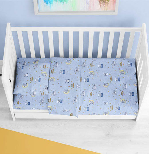 Dimcol Βρεφική Μαξιλαροθήκη από 100% Βαμβάκι Sky Blue 35x45εκ.