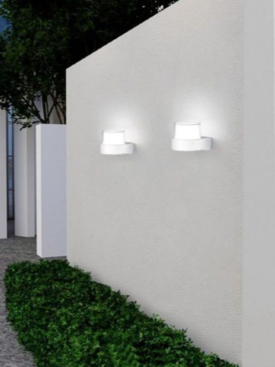 Universo Illuminazione Επιτοίχιο Εξωτερικό Φωτιστικό LED IP65 7W με Ψυχρό Λευκό Φως 10.5x9.4x8εκ.