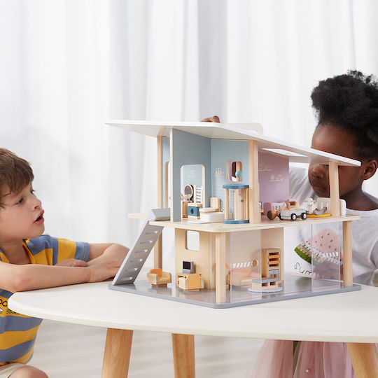Viga Toys Set păpuși din lemn pentru căsuță de păpuși