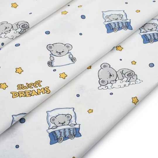 Dimcol Sweet Dreams 554 Cotton Swaddle Wrap White 80x80cm.