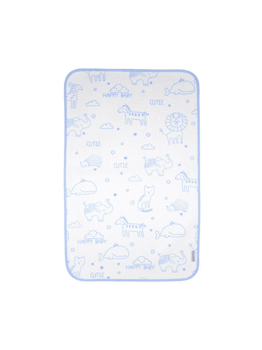 Ninetta Bebe Waterproof Baby Burp Cloth Light Blue 45x65cm