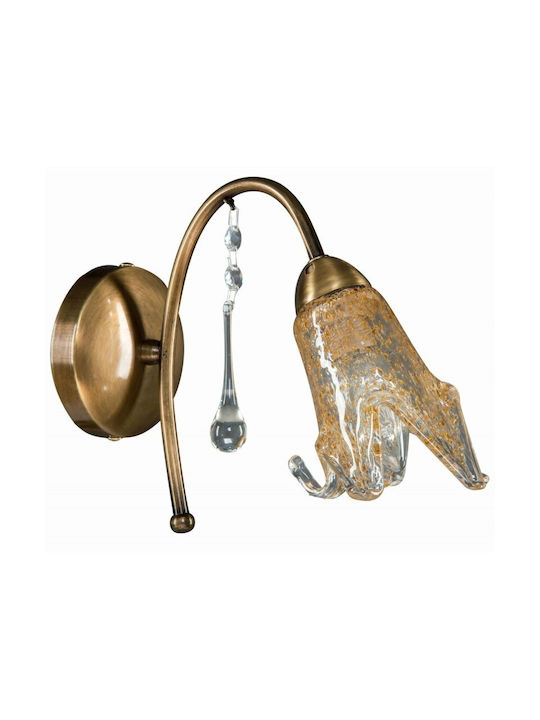 ArkoLight Klassisch Leuchte Wand mit Fassung E14 Silber 28x20x31cm