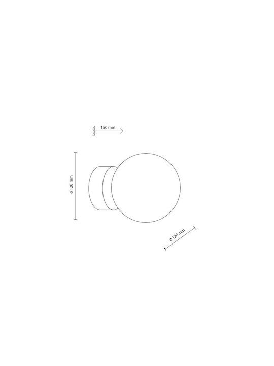 TK Lighting Estera Φωτιστικό Τοίχου με Ντουί G9 Χρυσό 12x12εκ.