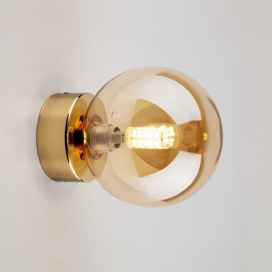 TK Lighting Estera Wandleuchte mit Lampenbirnensockel G9 Gold 12x12cm