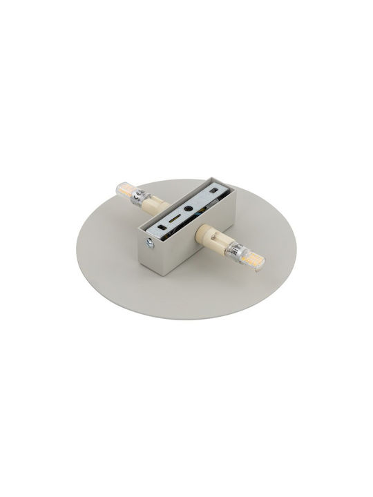 TK Lighting Luna Φωτιστικό Τοίχου με Ντουί G9 Μπεζ 20εκ.