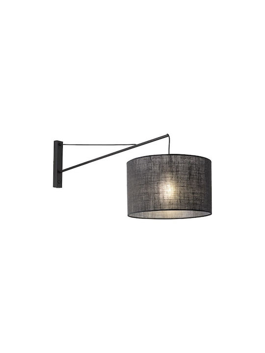 TK Lighting Μοντέρνο Φωτιστικό Τοίχου με Ντουί E27 Μαύρο 100x40εκ.
