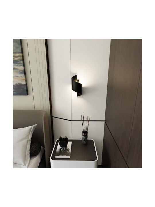 Emibig Modern Leuchte Wand mit Fassung G9 Schwarz 20cm