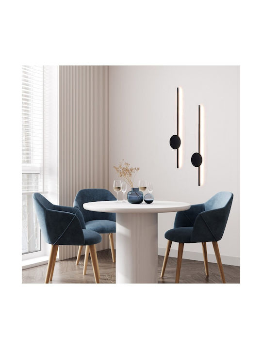 TK Lighting Μοντέρνο Φωτιστικό Τοίχου με Ενσωματωμένο LED και Φυσικό Λευκό Φως Καφέ 17x17x45εκ.