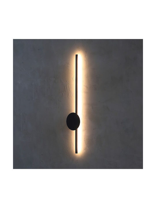 TK Lighting Μοντέρνο Φωτιστικό Τοίχου με Ενσωματωμένο LED και Φυσικό Λευκό Φως Καφέ 17x17x45εκ.